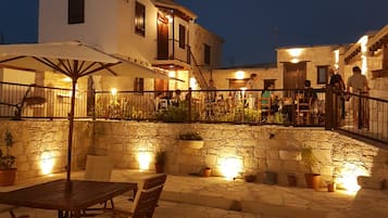 Outdoor banquet area