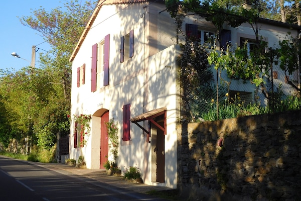 "Les Chataigniers" -Außenansicht, Appartement ist im EG rechts