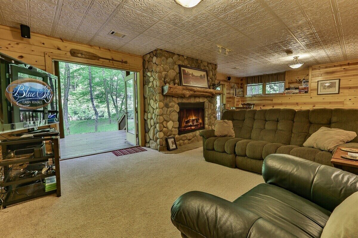 TV, fireplace, DVD player