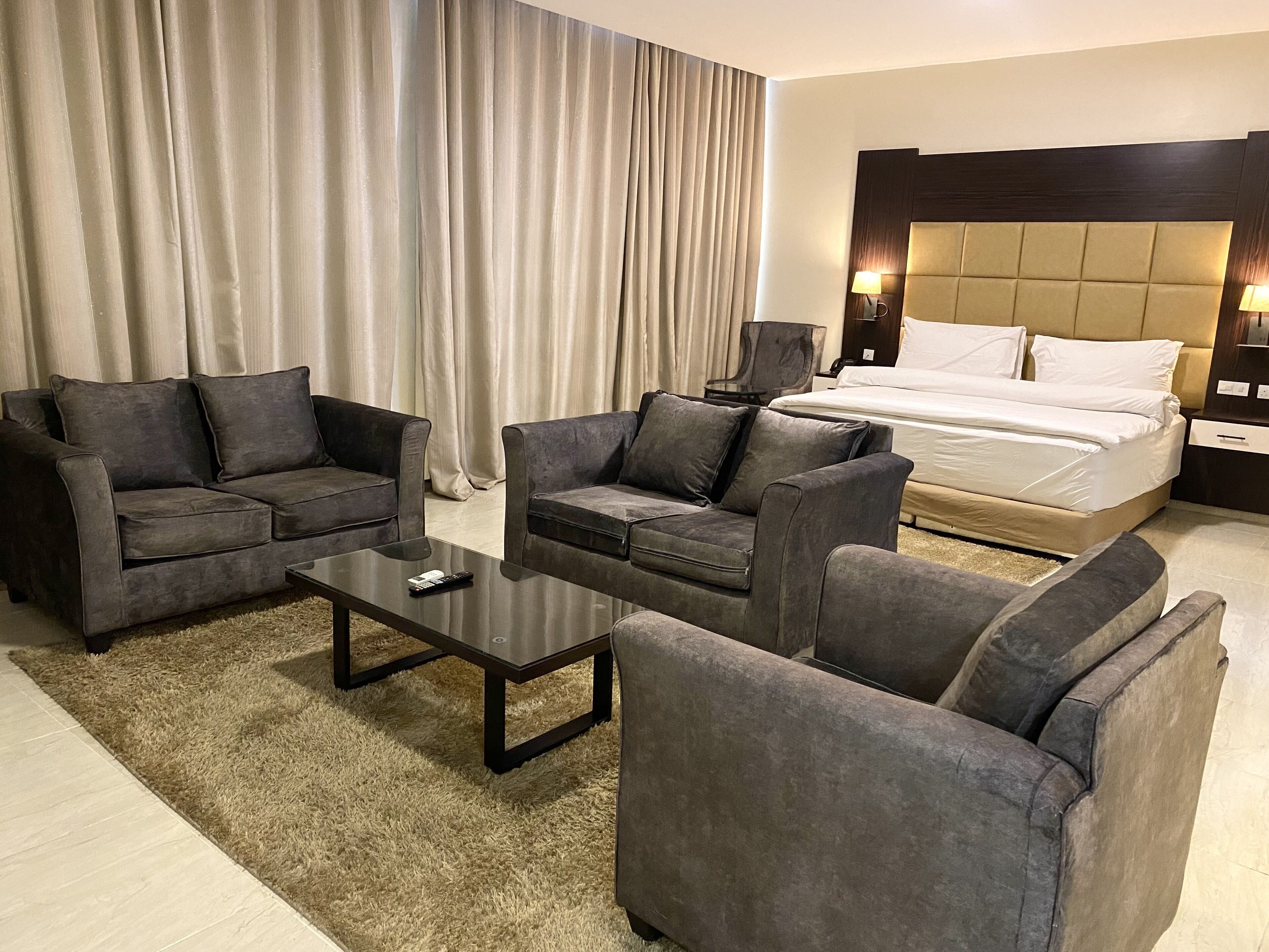 1 bedroom, premium bedding, memory foam beds, in-room safe