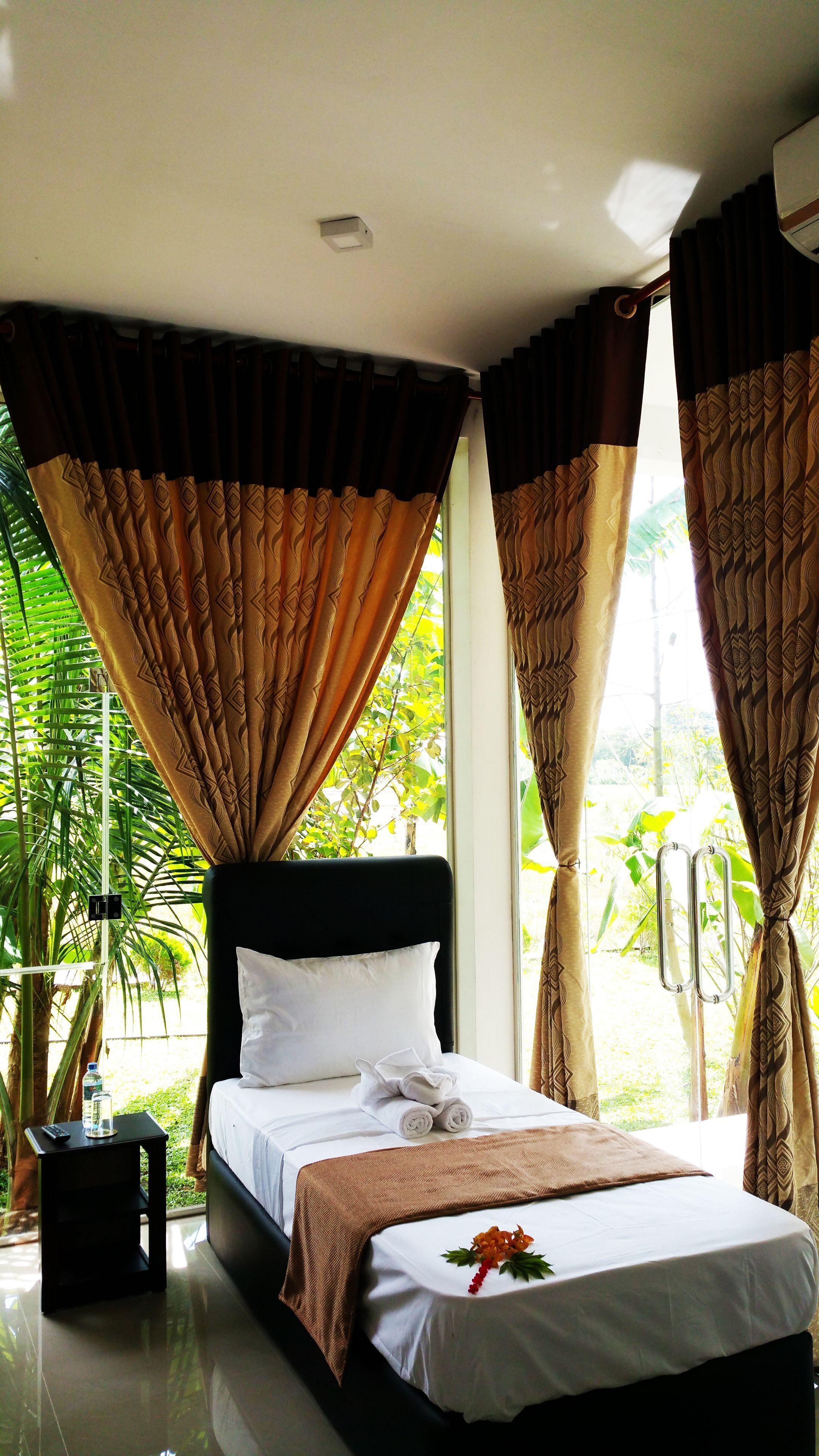 Premium bedding, laptop workspace, soundproofing, iron/ironing board