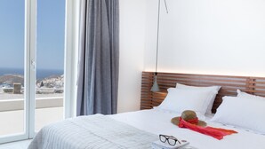 Deluxe Suite (Ios) | 2 phòng ngủ, bộ trải giường bằng vải cotton Ai Cập 