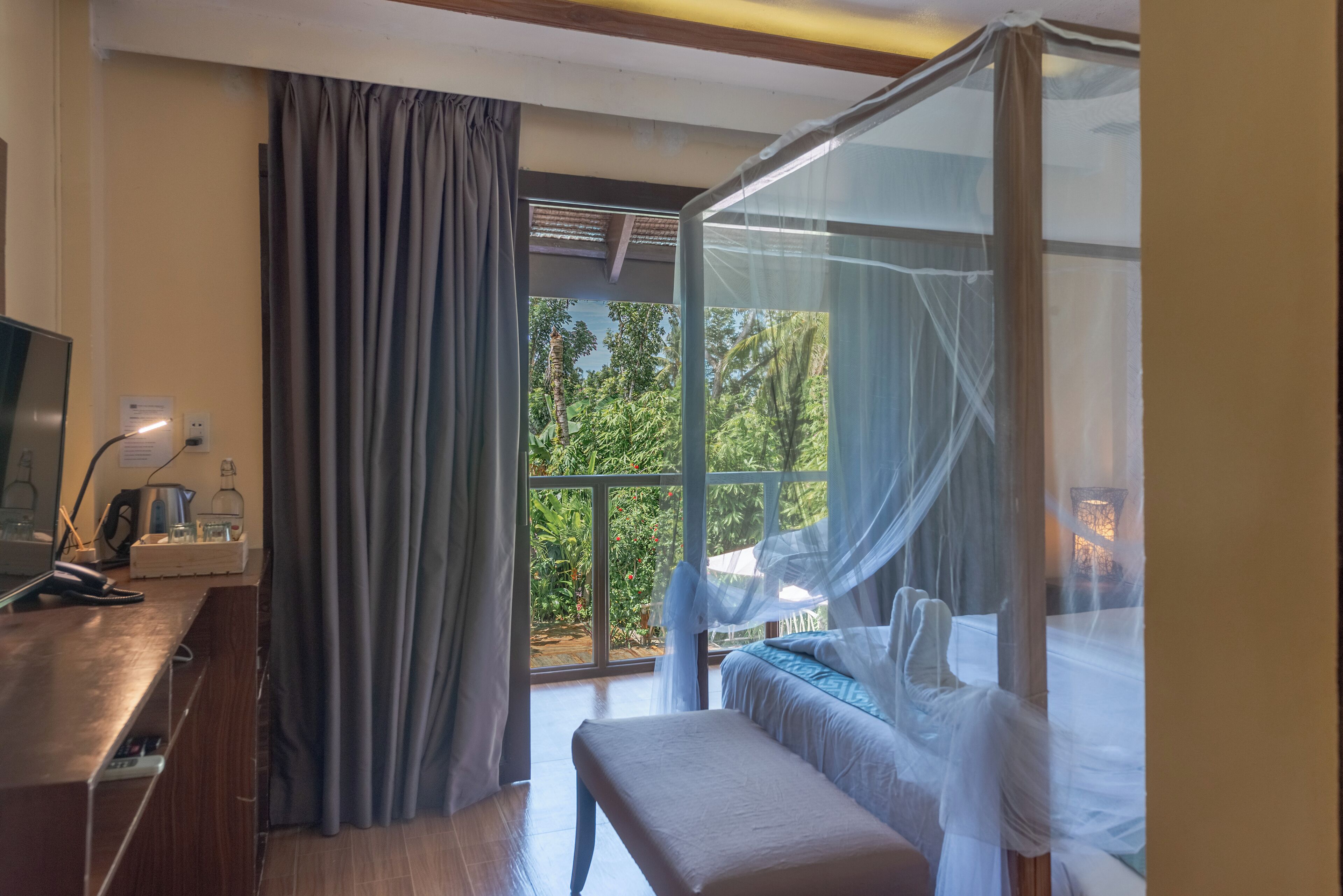 deluxe room | bathroom | shower, rainfall showerhead, free toiletries, bidet