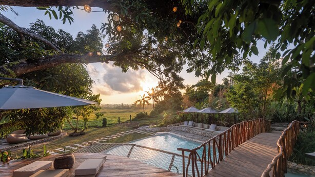 2 outdoor pools, open 7:00 AM to 9:00 PM, pool umbrellas, sun loungers - The Hillside Resort Siargao (General Luna)