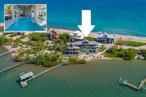 Nirvana Shores: Ocean-2-River FL Beach House w/heated pool,dock,elevator,hot tub