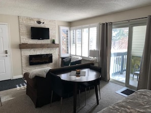 TV, fireplace, DVD player