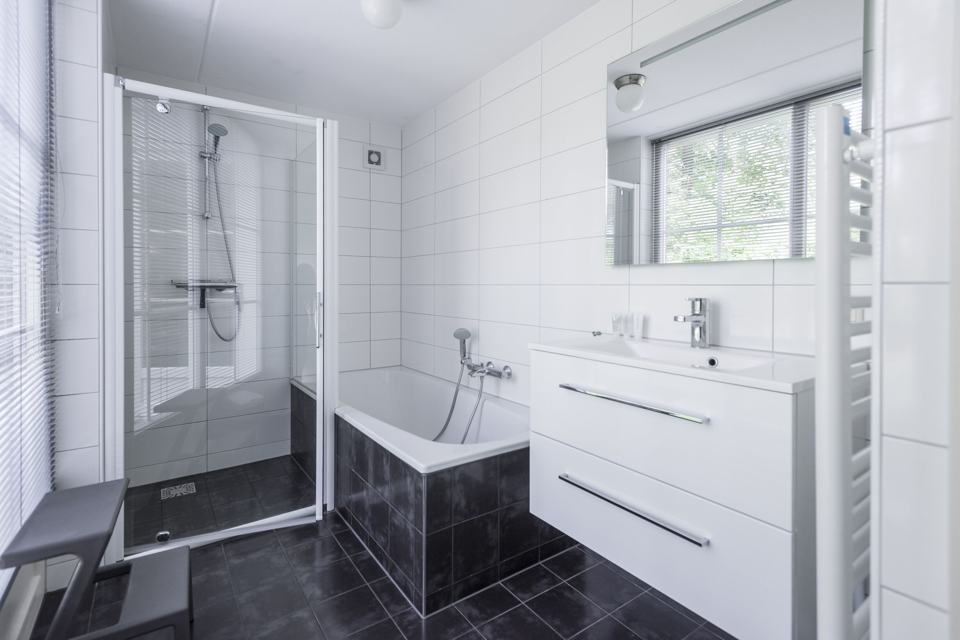Shower, toilet paper