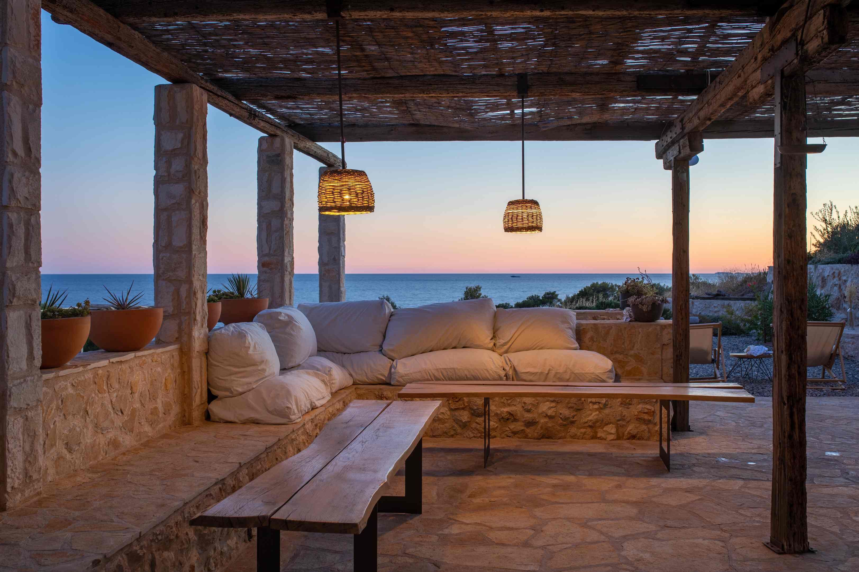lounge space in the yard