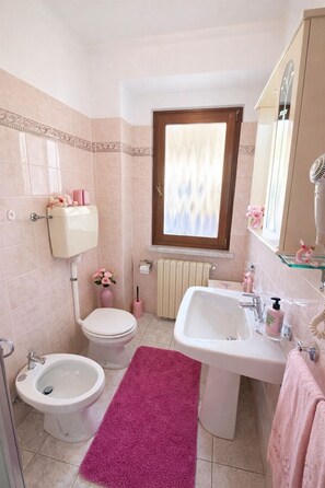 Douche, serviettes fournies