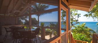 BEACH front between W Bay & W End - POOL & DOCK - screen porch - Sunsets galore