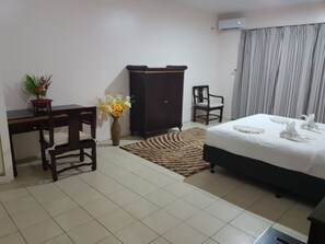 1 bedroom, laptop workspace, soundproofing, iron/ironing board