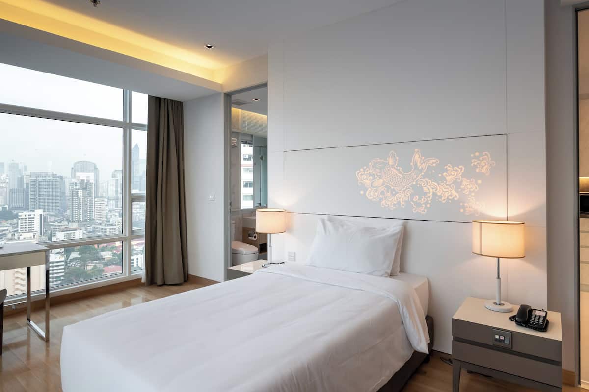 Penthouse Suite | 1 camera, biancheria da letto di alta qualità, materassi Select Comfort