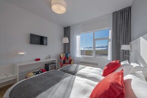 Premium bedding, down comforters, Select Comfort beds, minibar