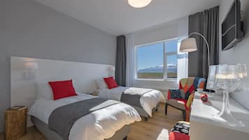 Premium bedding, down duvets, Select Comfort beds, minibar