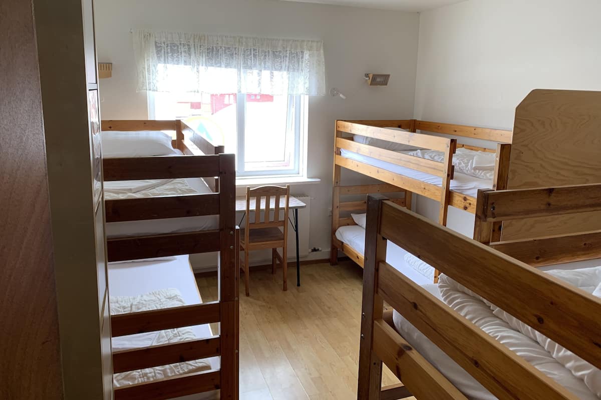 Slaapzaal, gemengd, gemeenschappelijke badkamer (Small) | Verduisterende gordijnen, geluiddichte muren, gratis wifi, beddengoed