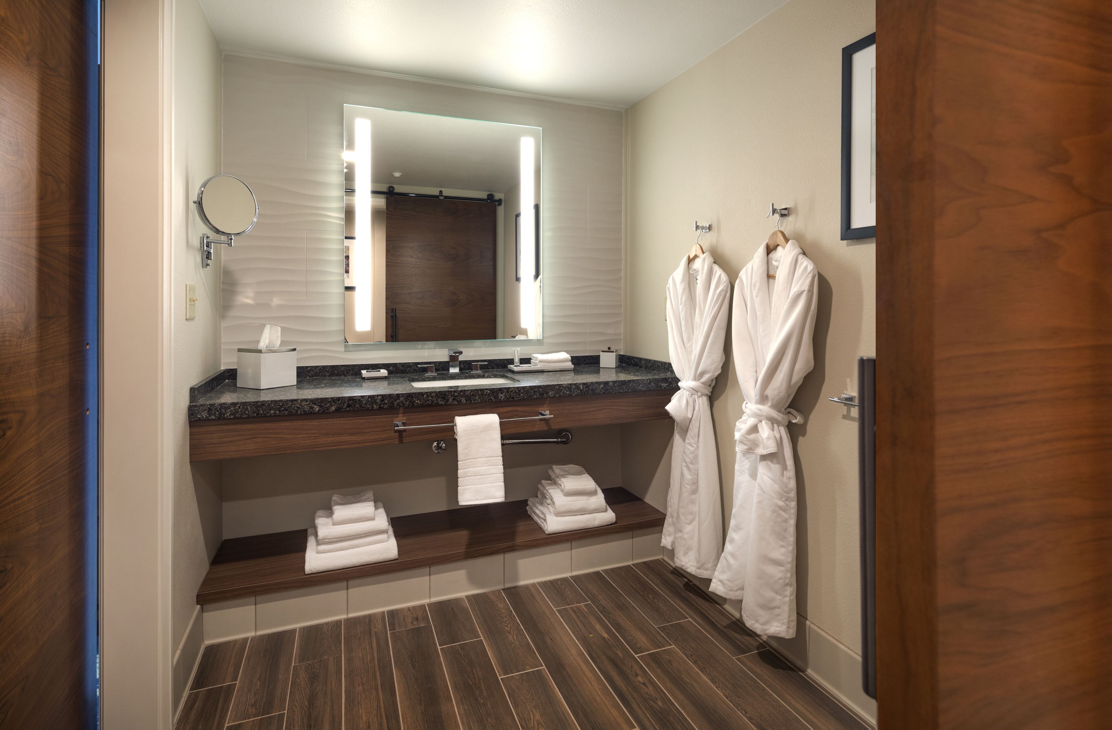 free toiletries, hair dryer, slippers, towels