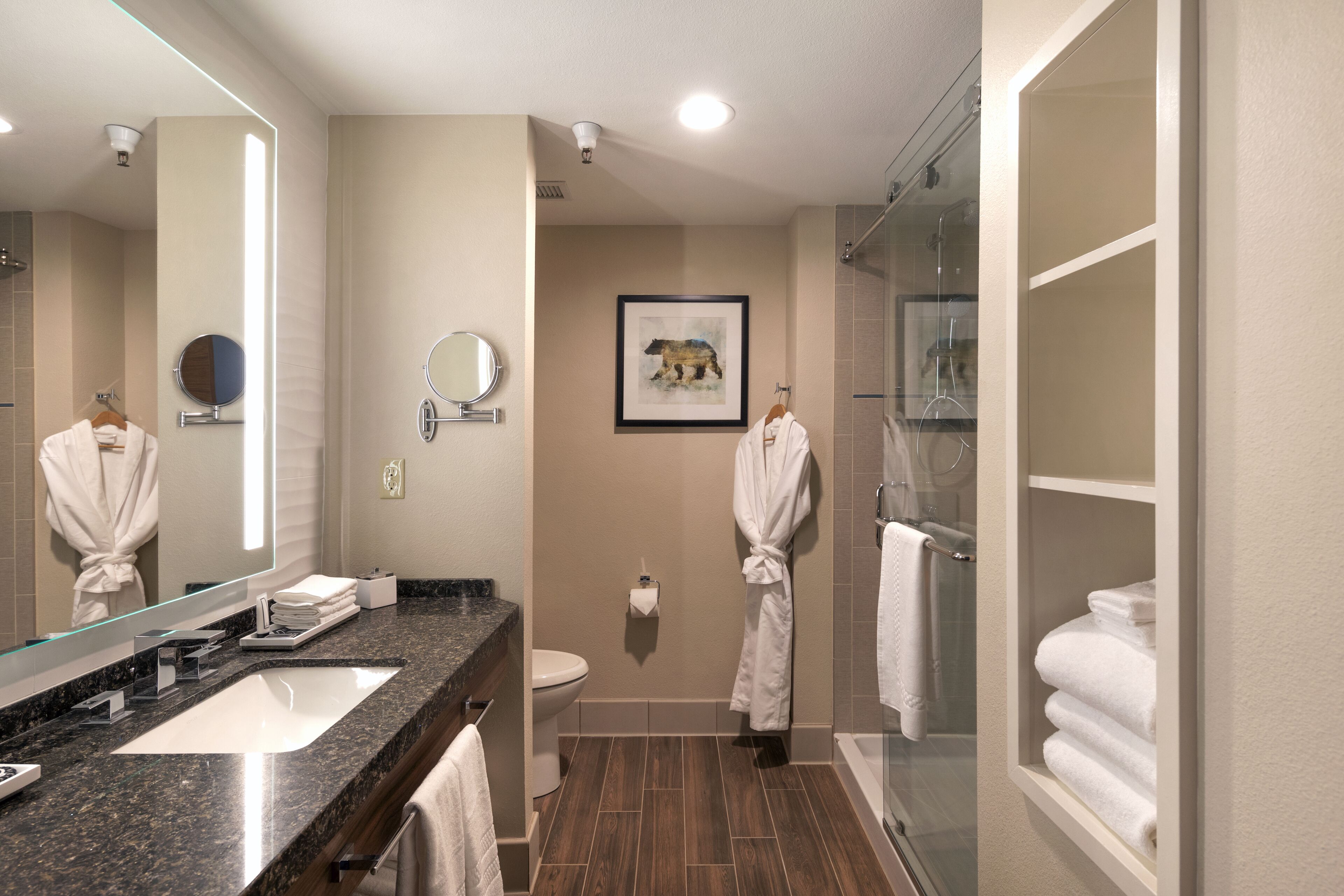 free toiletries, hair dryer, slippers, towels