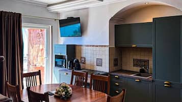 Panoramic Apartment, 3 Bedrooms, Sea View | Living area | Flat-screen TV