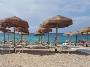 Vlak bij het strand, wit zand