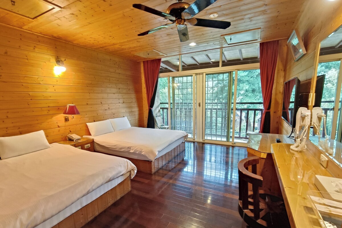 Deluxe Quadruple Room, 2 Double Beds | Mountain view