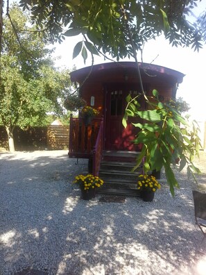 Deluxe-mobile home (Roulotte) | Strygejern/strygebræt, ekstra senge (tillægsgebyr), gratis Wi-Fi