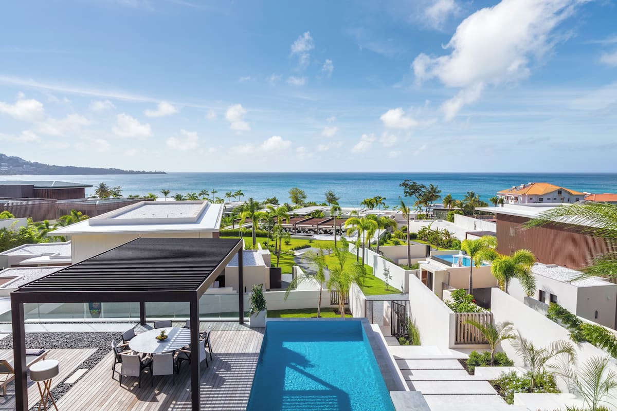 Three Bedroom Ocean View Pool Villa | Egyptian cotton sheets, premium bedding, down comforters, pillowtop beds