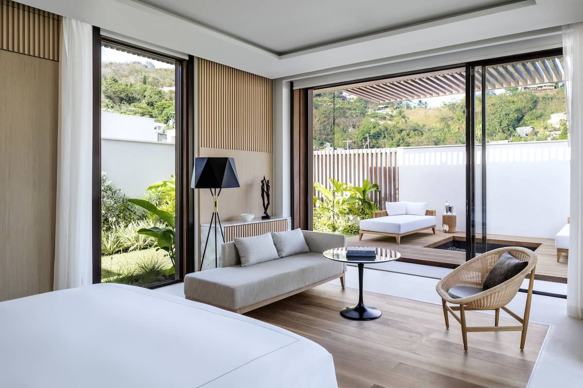 four bedroom beachfront pool villa | egyptian cotton sheets, premium bedding, down duvets, pillow-top beds