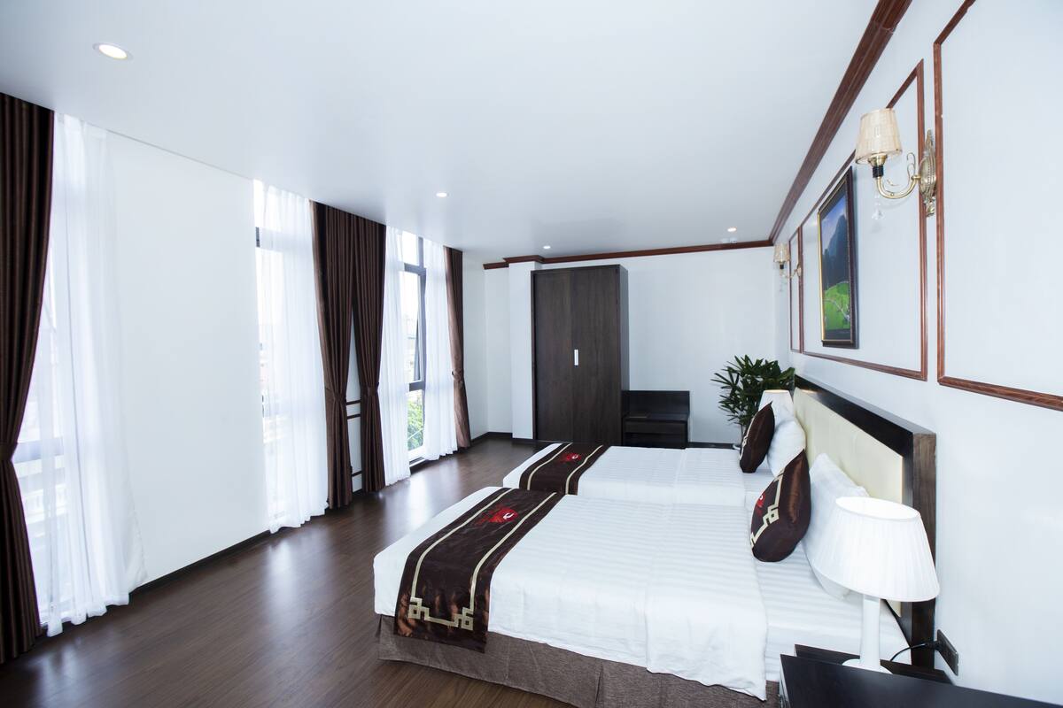 Chambre supérieure avec lits jumeaux | Vue sur la ville