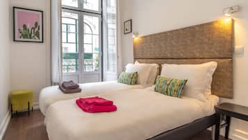 Design-lejlighed - 3 soveværelser - balkon - byudsigt ( CH9 ) | Egyptiske bomuldslagner, premium-sengetøj, pengeskab på værelset