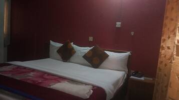 Desk, free WiFi, bed sheets