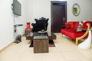 Luxury Apartment, 1 Bedroom | Living area - The Nook Apartments (Abuja)