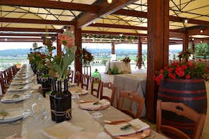 Outdoor wedding area