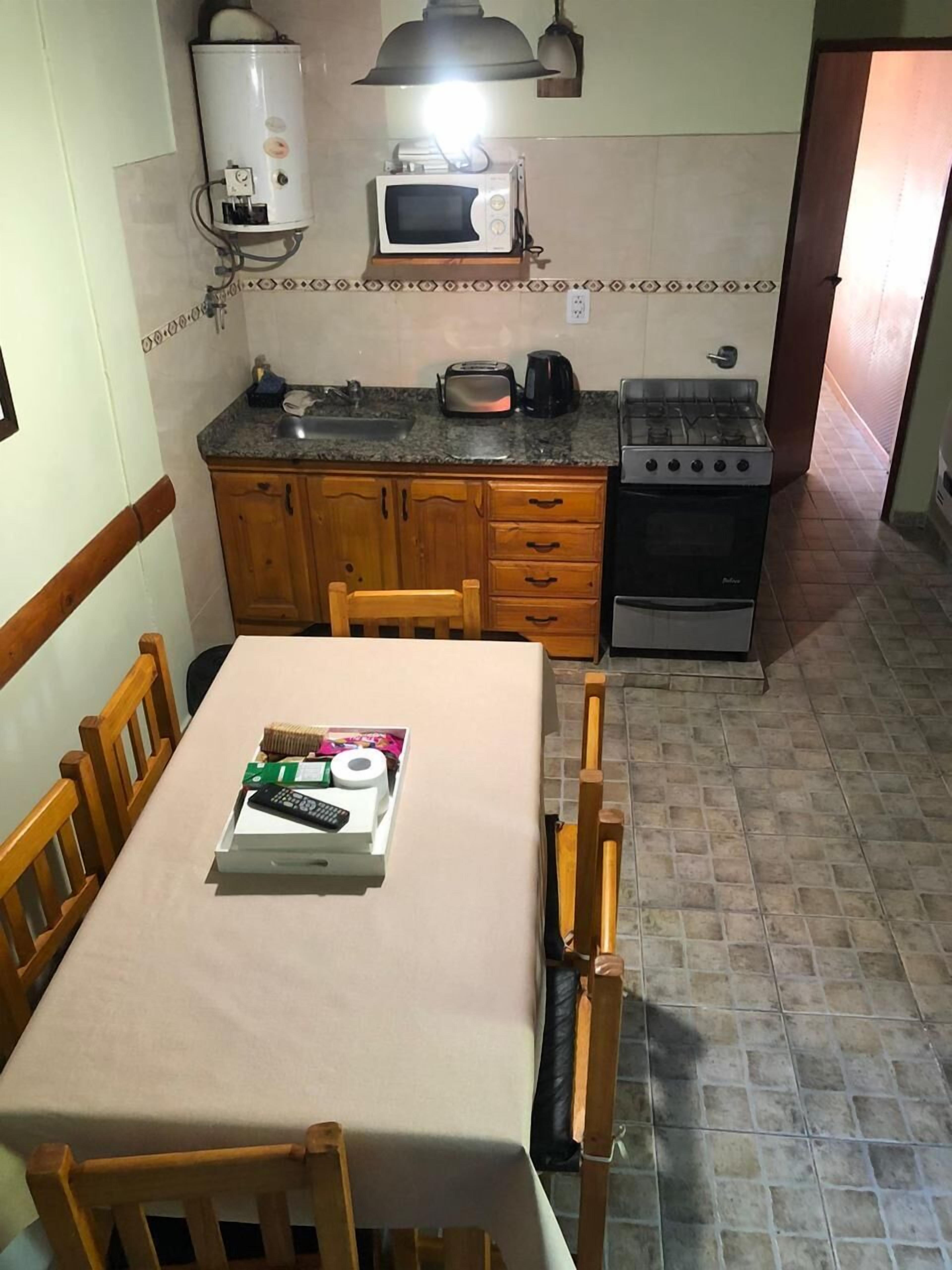 Family Cabin, 2 Bedrooms, Private Bathroom (1 Double and 4 Single Beds) | Private kitchen | Fridge, microwave, oven, stovetop