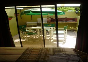 Family Cabin, 2 Bedrooms, Private Bathroom (1 Double and 4 Single Beds) | Terrace/patio