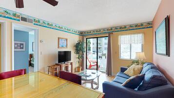 Flatskjerm-TV og bøker