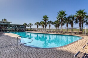 Indoor pool, a heated pool