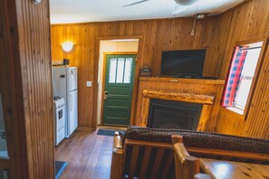 Interior - Cozy 1BR Lakefront Cabin w/ Private Launch & Dock (Backus)