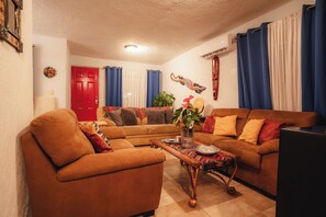 Smart TV, DVD player, video library, stereo