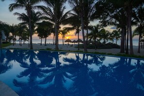 Outdoor pool, a heated pool