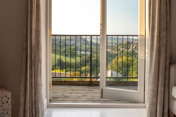 from bedroom to balcony to view