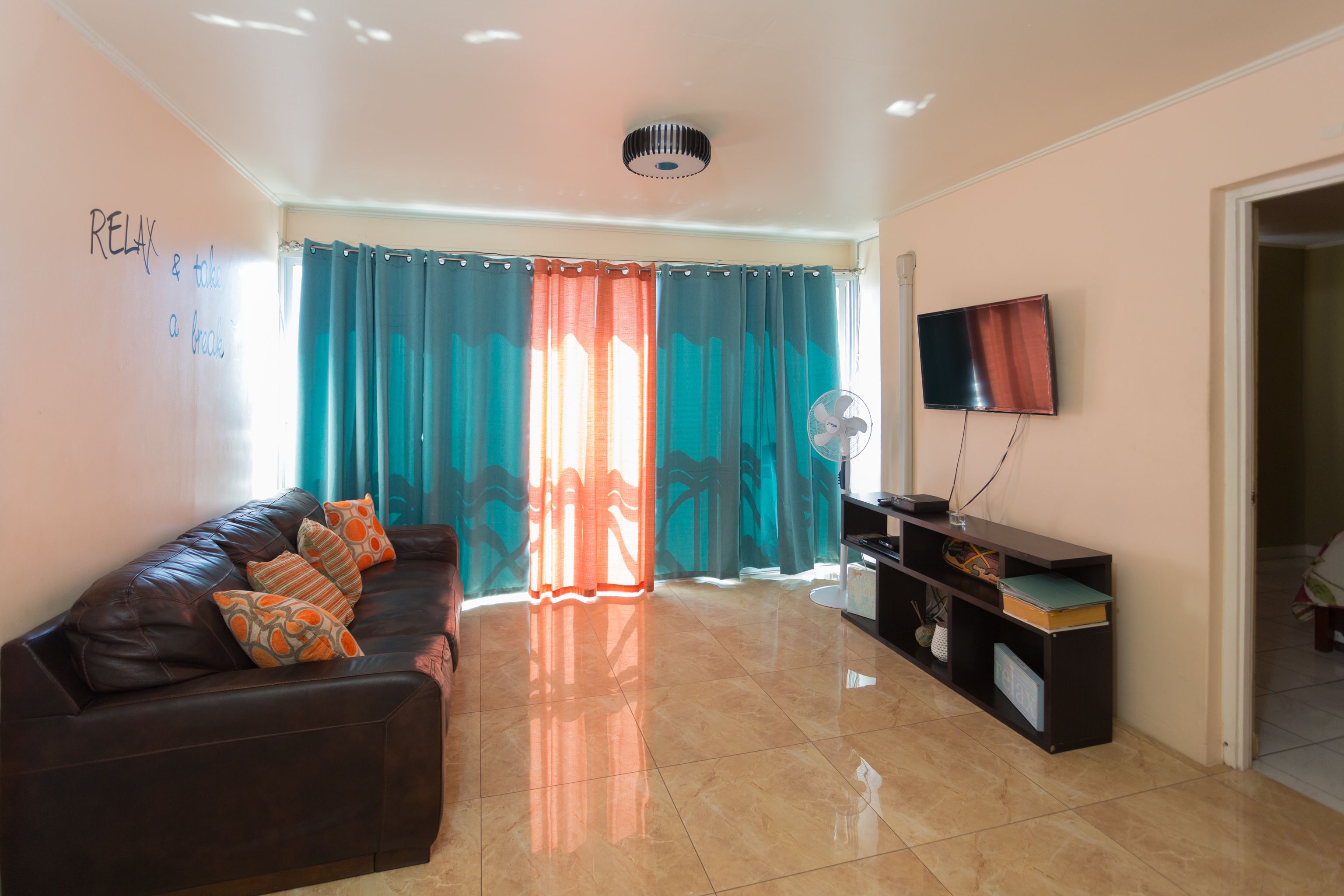 Family Apartment, Multiple Beds, Non Smoking | Living room | TV