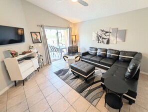 TV, video games, DVD player, books