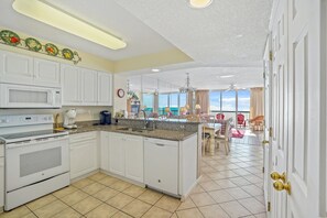 Fridge, microwave, oven, stovetop - Oceanfront AshWorth, 16th Floor, Sleeps 8, Pools, Wifi | AshWorth - 1607 (North Myrtle Beach)