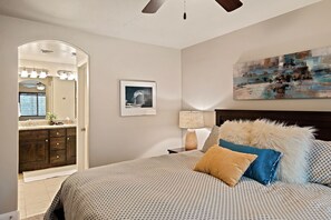 3 bedrooms, desk, iron/ironing board, free Internet