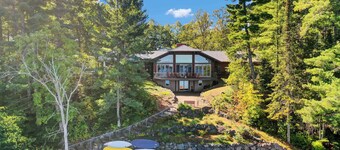 Historic Lodge on 48 Acres Overlooking Long Lake Updated for Accessibility