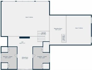 Floor plan - Historic Lodge on 48 Acres. 14 Beds, 4 bathrooms, accessible rooms throughout (Walker)