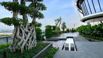 Outdoor banquet area