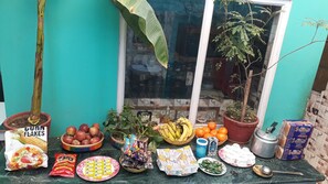 Free daily self-serve breakfast