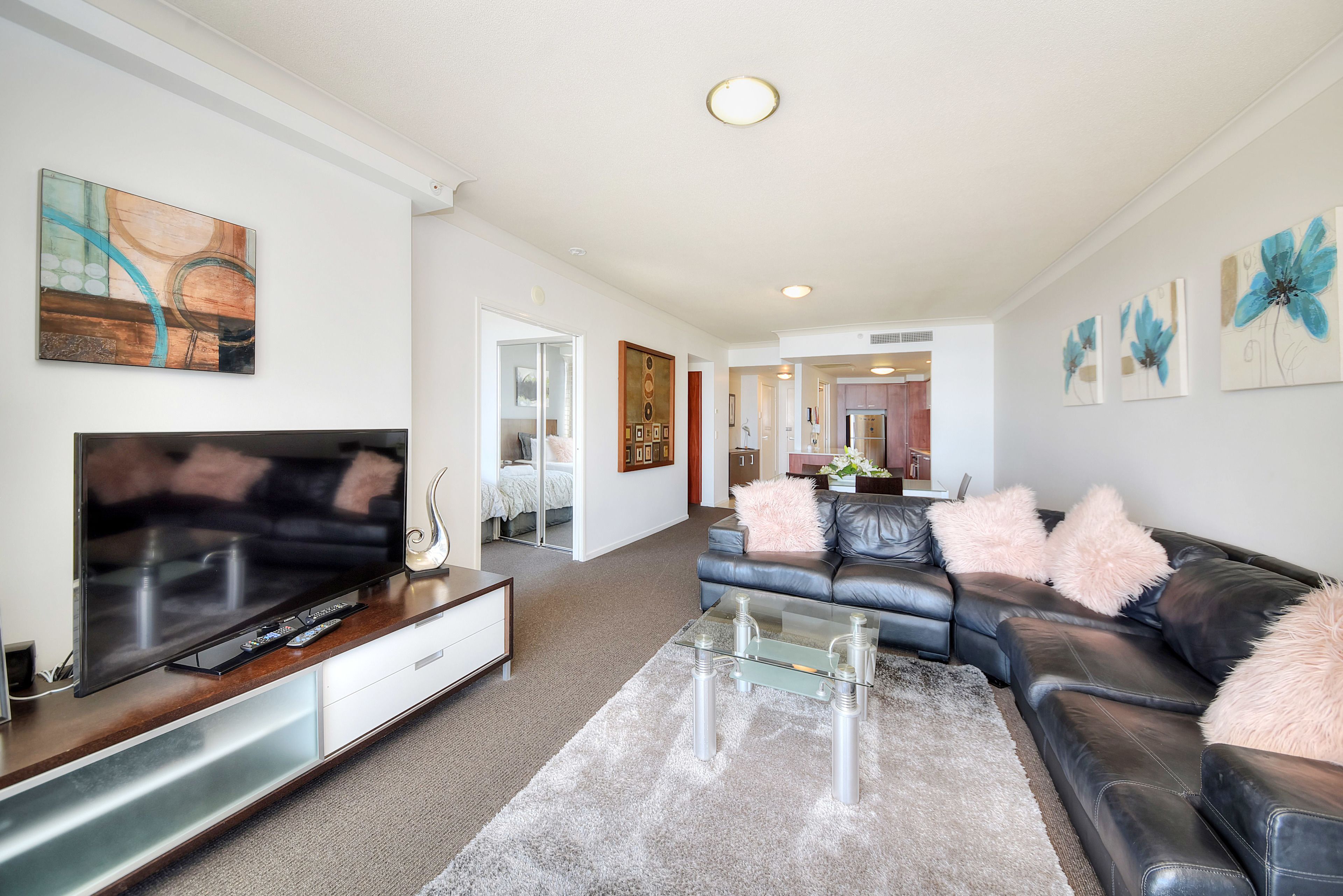 superior apartment, 2 bedrooms, ocean view | living area | dvd player