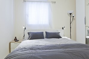 Appartement, 1 slaapkamer | 2 slaapkamers, verduisterende gordijnen, een strijkplank/strijkijzer